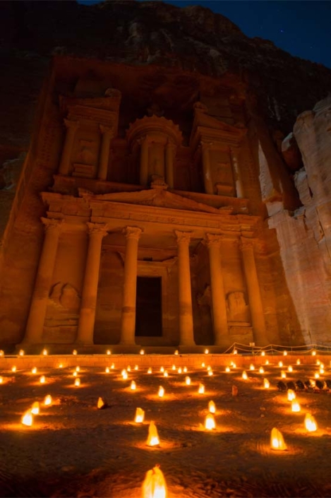 Candles At Night; Petra, Jordan Paw Print Photos - Gregor McGregor - Portfolio Historical Sites